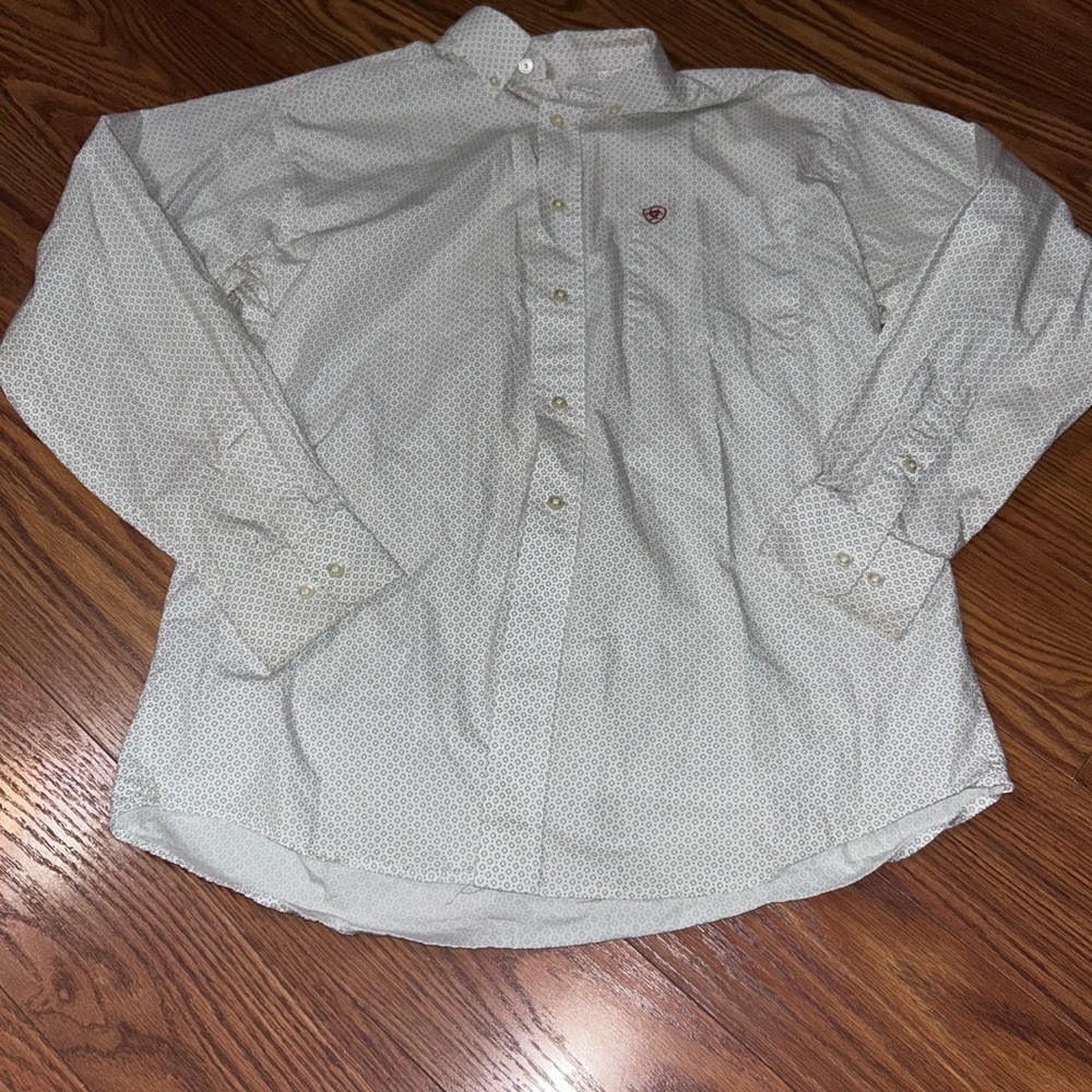 Ariat Mens Gilean Classic Fit Easy Care WesternCasual Button Down Shirt Size Med